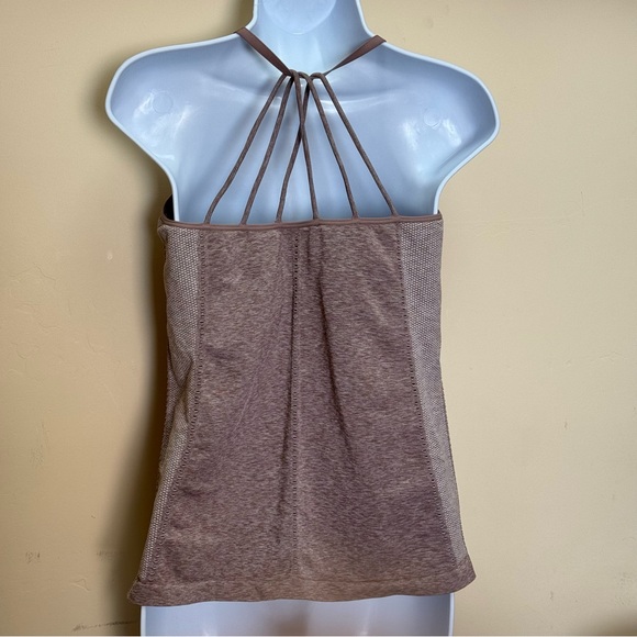 Athleta Allegro Support Tank Top Pink Tan Sugarplum Women XL - Picture 2 of 12